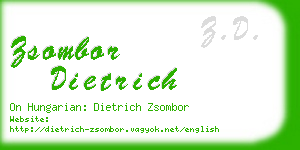 zsombor dietrich business card